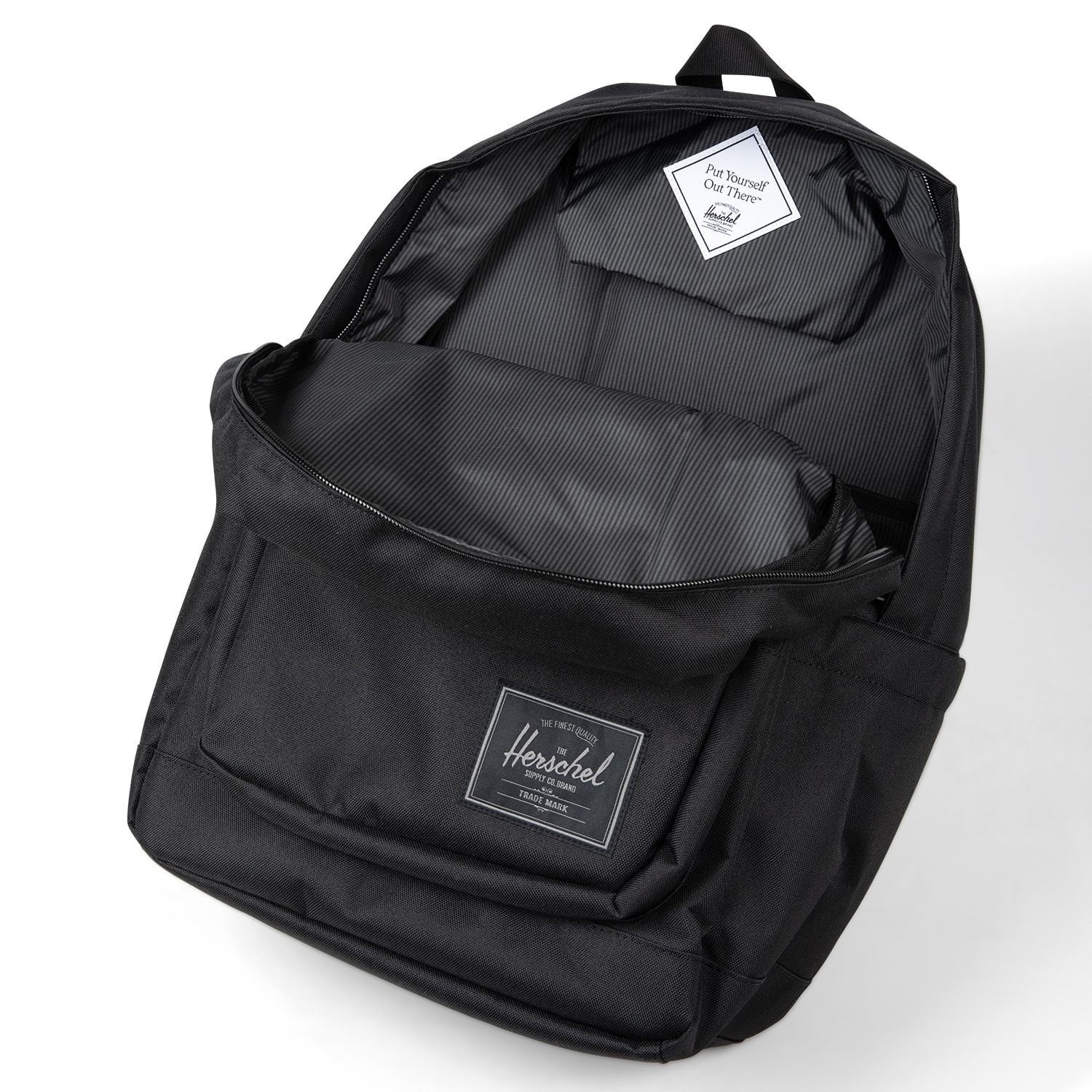 Herschel Pop Quiz Backpack 25L Black School Travel Work Laptop Bookbag Bag