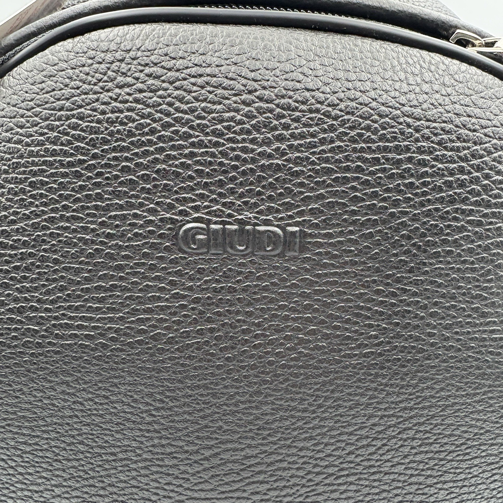 Giudi Hammered Calf Genuine Leather Black Backpack – Made In Italy