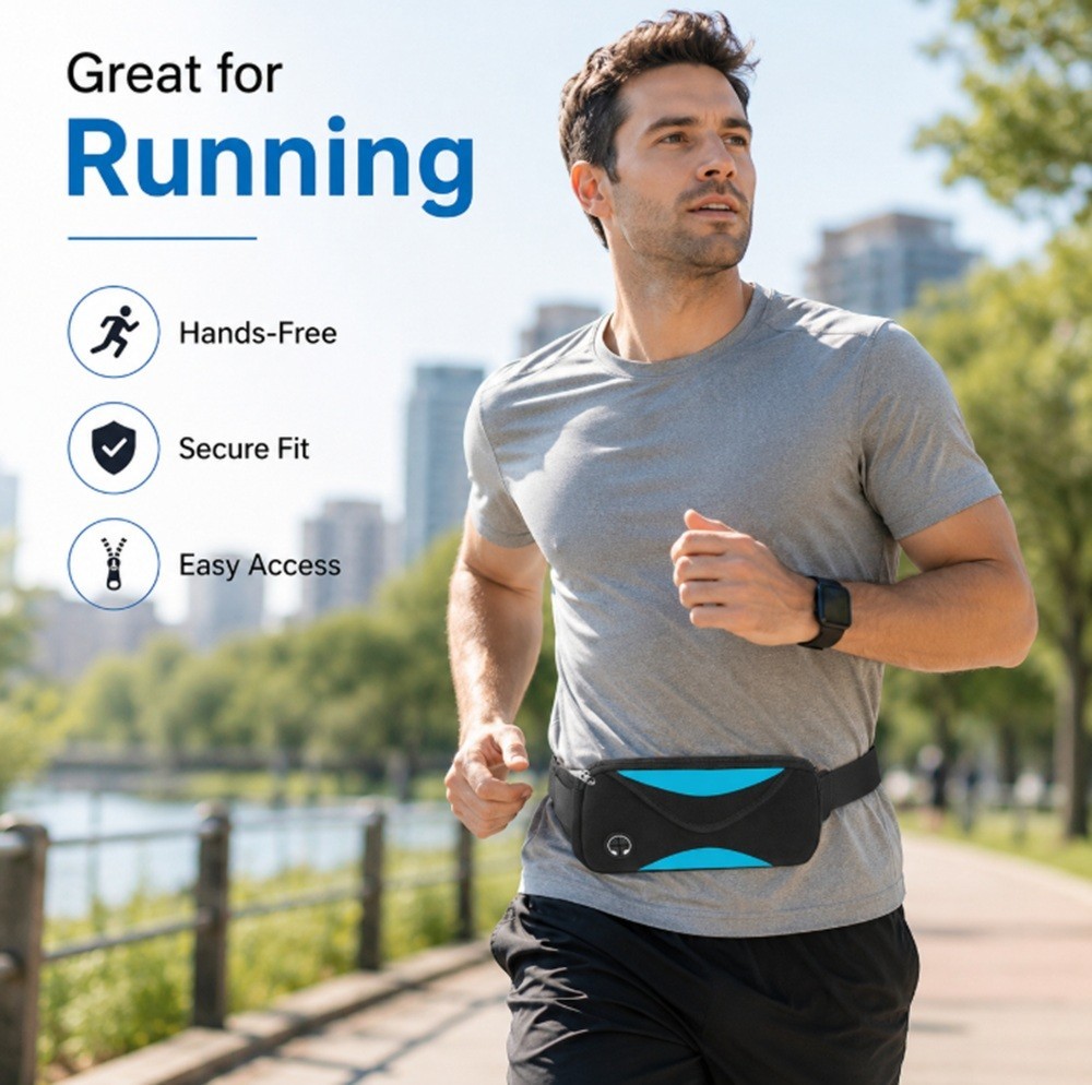 Adjustable Running Belt Water Resistant Waist Pack Fanny Bag Men Women Phone