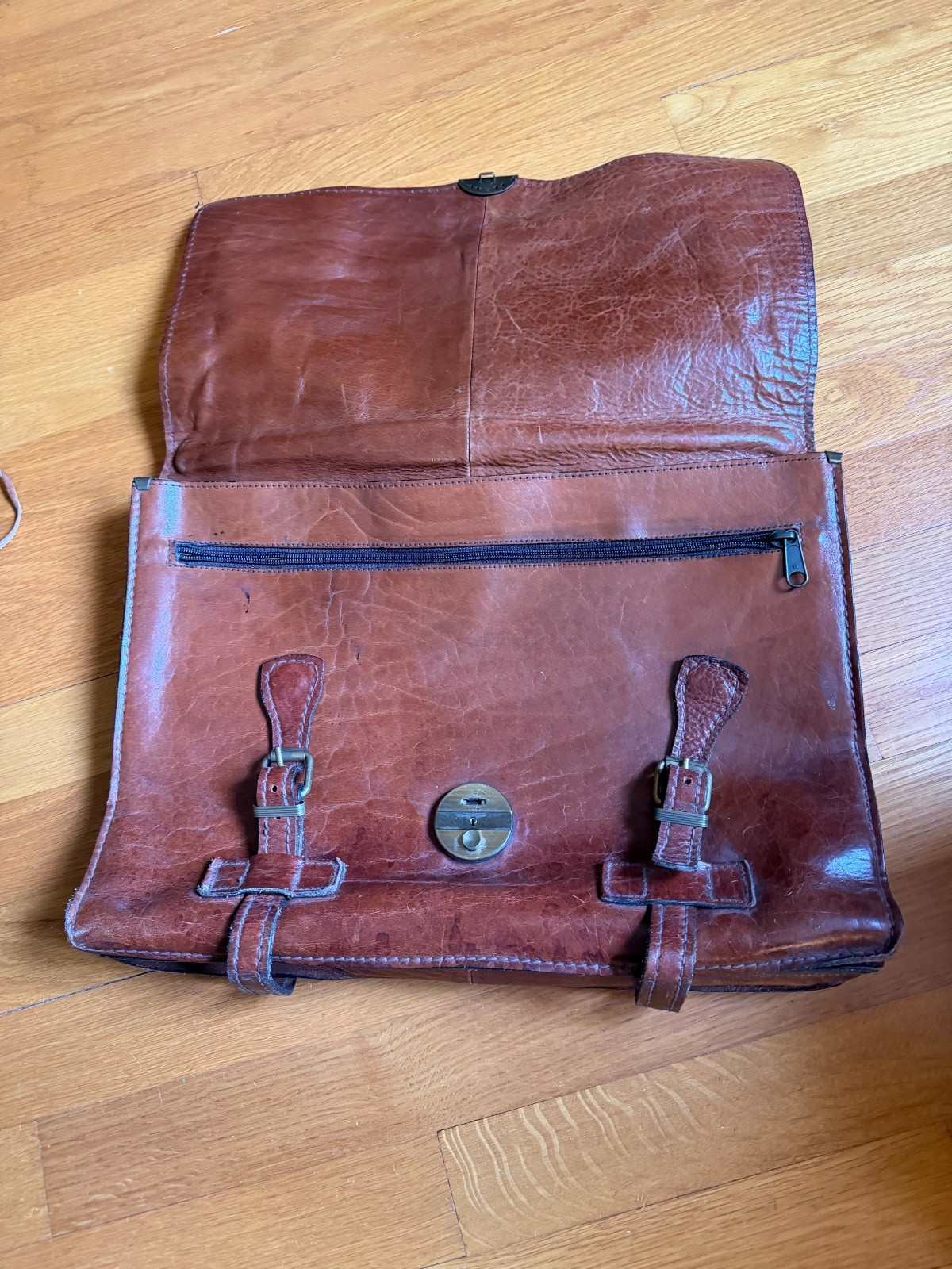 Vintage Italian Leather Briefcase Messenger Bag – Made in Florence