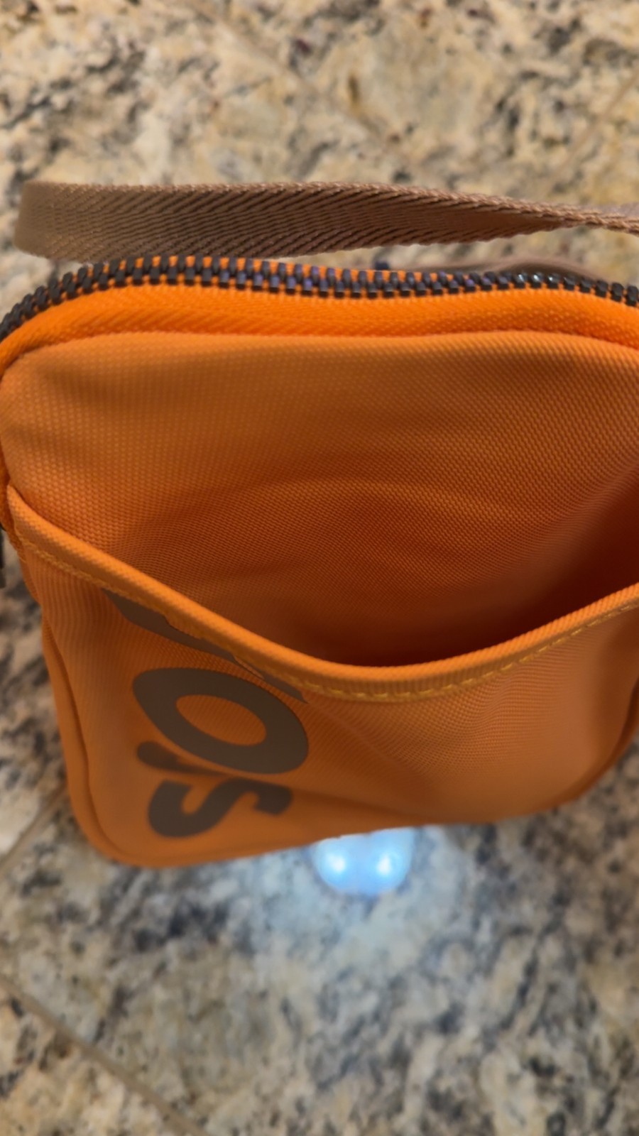 HUGO BOSS Catch Phone Pouch Shoulder Crossbody Bag Orange AUTHENTIC NEW