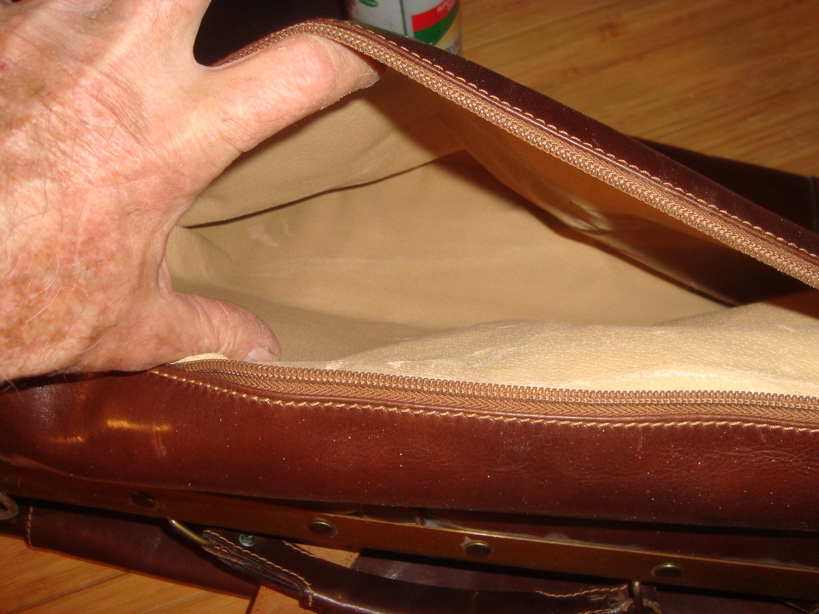 Rage Huge Vtg Robe Di Firenze Handmade Genuine Italian Leather Briefcase Bag