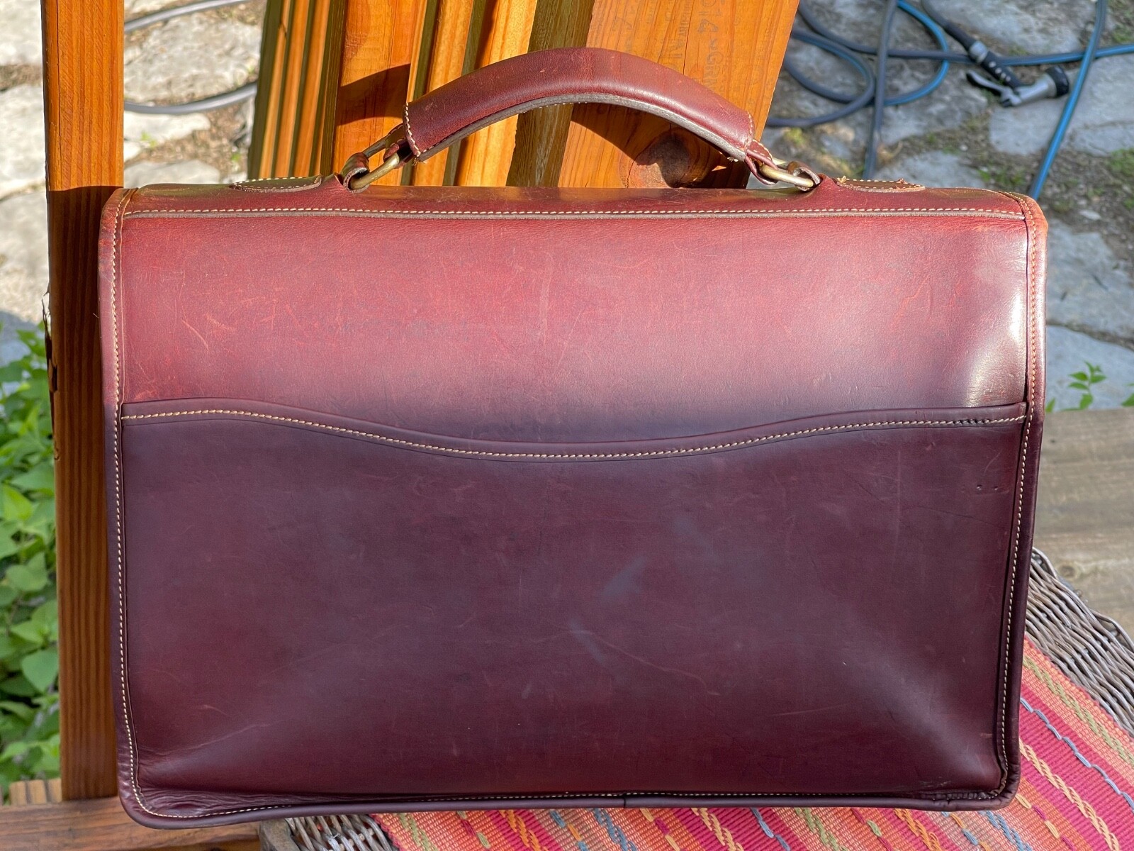 Tusting Wymington Satchel Briefcase Leather England MSRP:$1,175