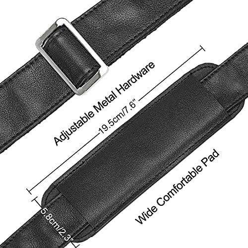 Full Grain Leather Shoulder Strap – Replacement Bag Straps for Laptop Briefcase,
