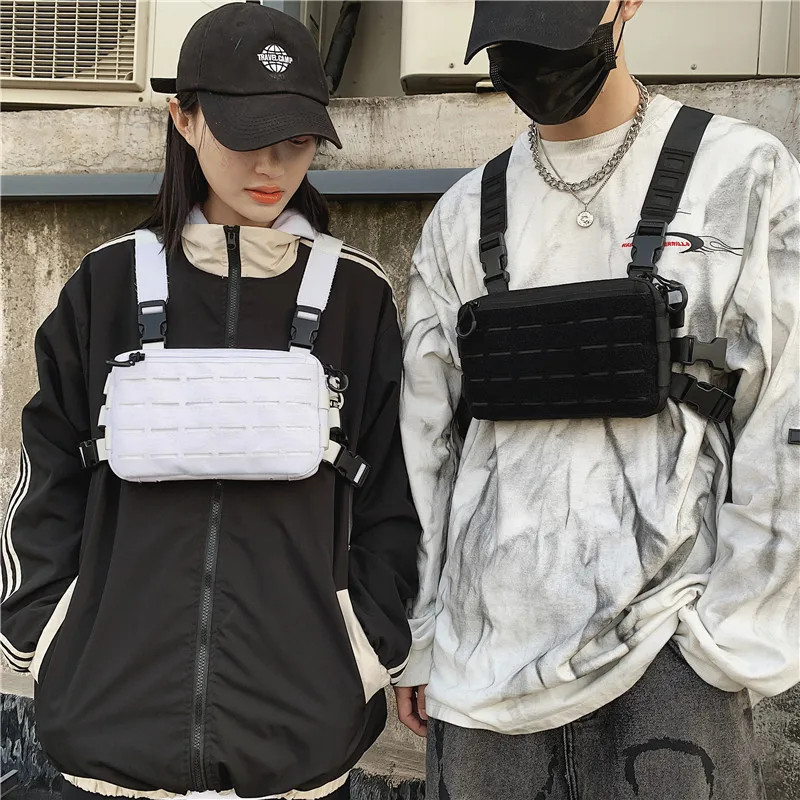 Functional Tactical Chest Bag Exercise Travel Vest Pack Oxford Cloth Vest Storag