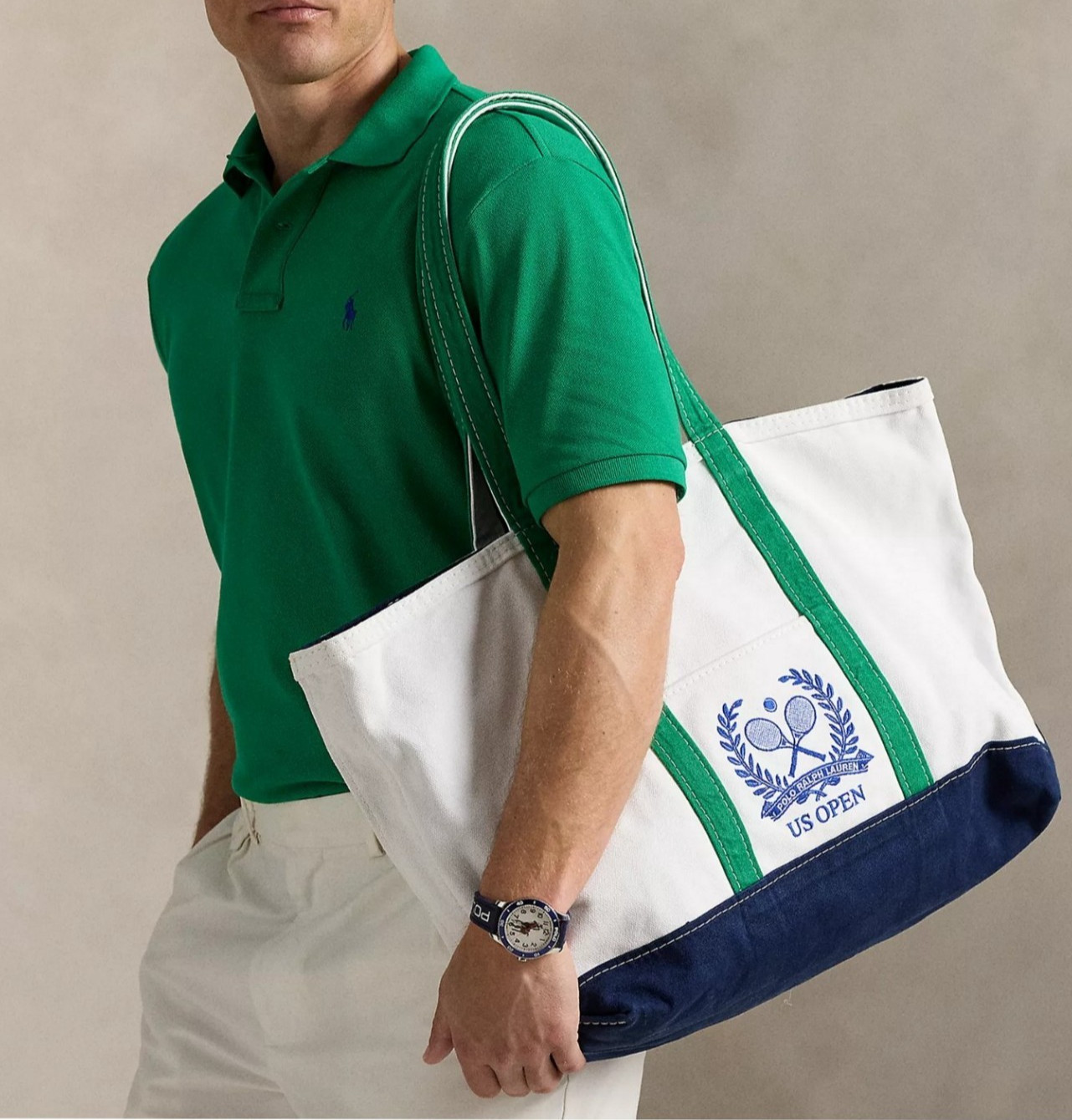 Polo Ralph Lauren Men’s/ Unisex US Open Canvas Large Tote Bag $228
