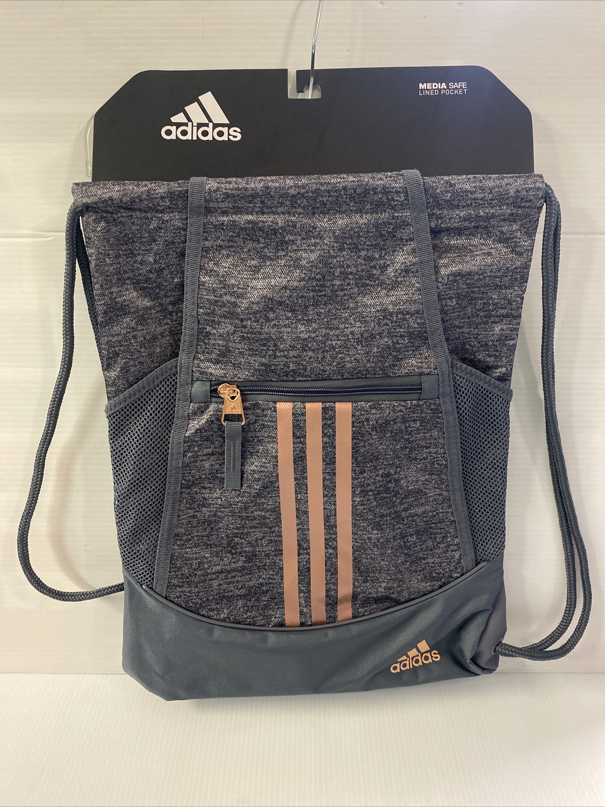 ADIDAS Medi Safe Lined Pocket ALLIANCE II SACKPACK 5149577 JERSEY ÓNIX/ROSE GOLD