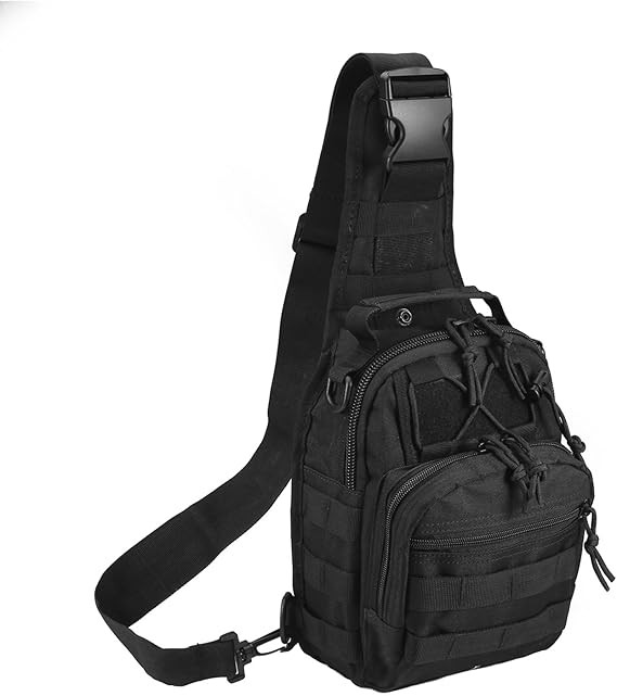 Mens Tactical Backpack Sling Shoulder Bag Molle Outdoor Hiking Travel Chest Pack