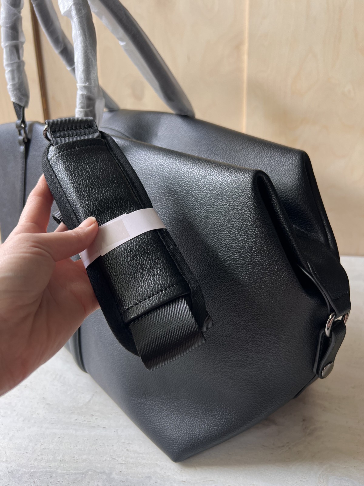 New Leather Weekender Bag & Leather Bifold Wallet Travel Duffle Carry On Large