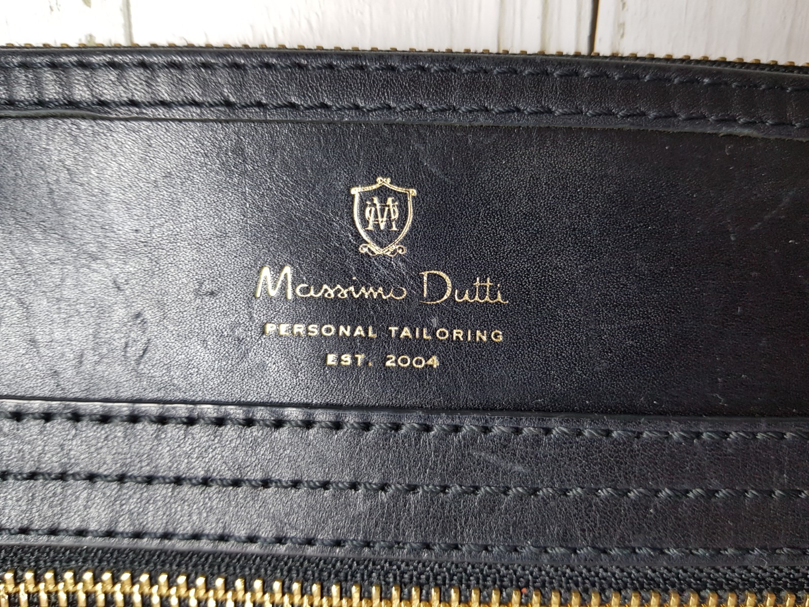 MASSIMO DUTTI men’s leather clutch, 27×22 cm.