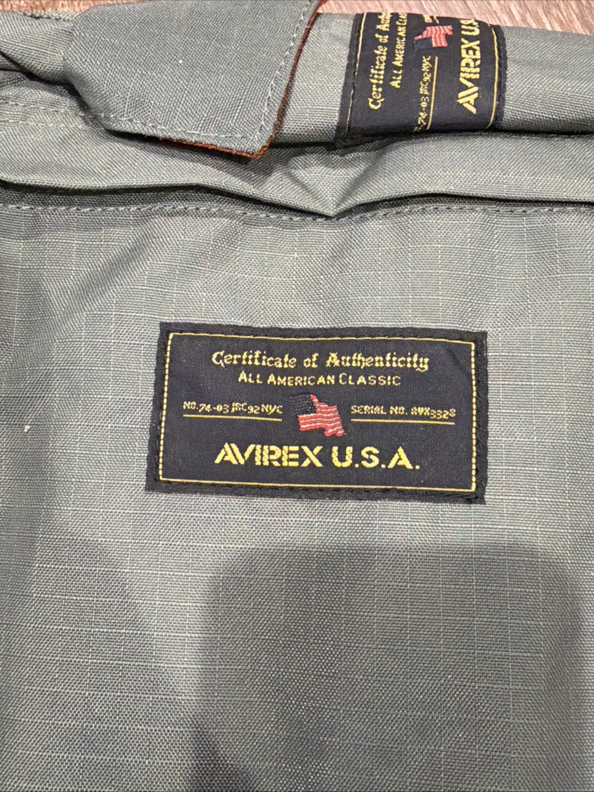 SAMPLE AVIREX U.S.A Aviator Nylon Shoulder Messenger Bag #AVX3328 Made In USA