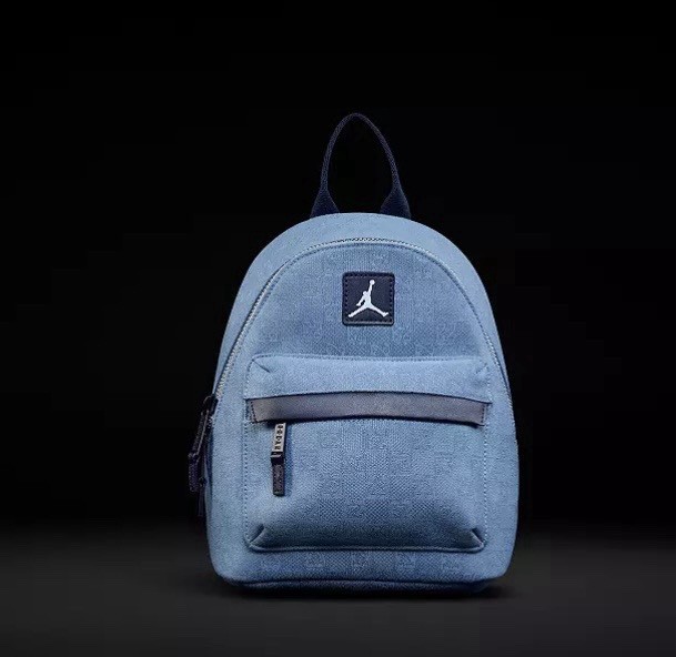 Nike Jordan Monogram Mini Backpack, Chambray Blue Bag, Travel Carry On Purse