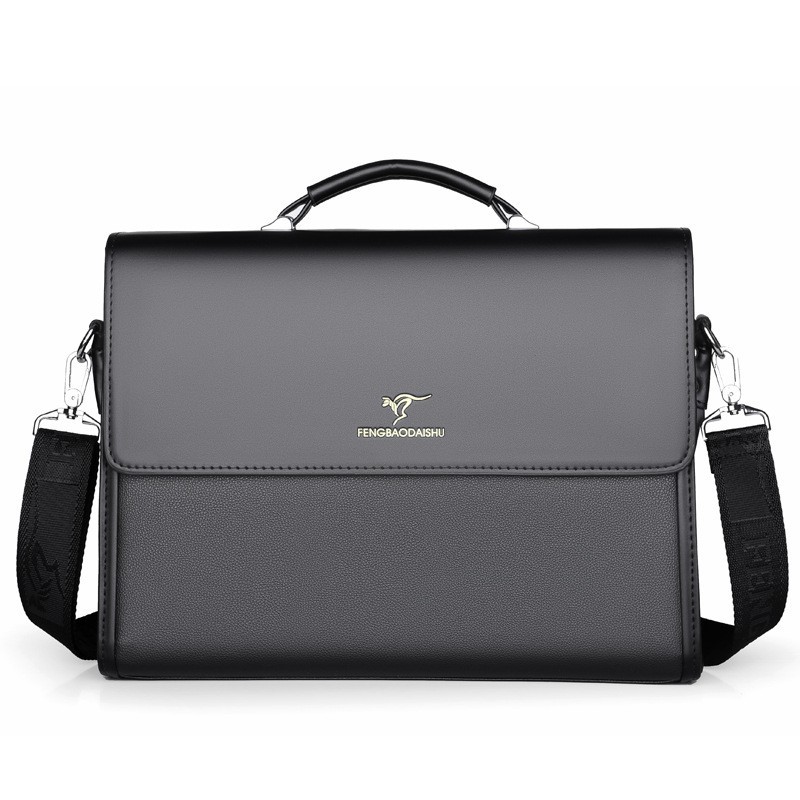 Men’s Leather Briefcase Laptop Messenger Bag Waterproof Business Office Handbag