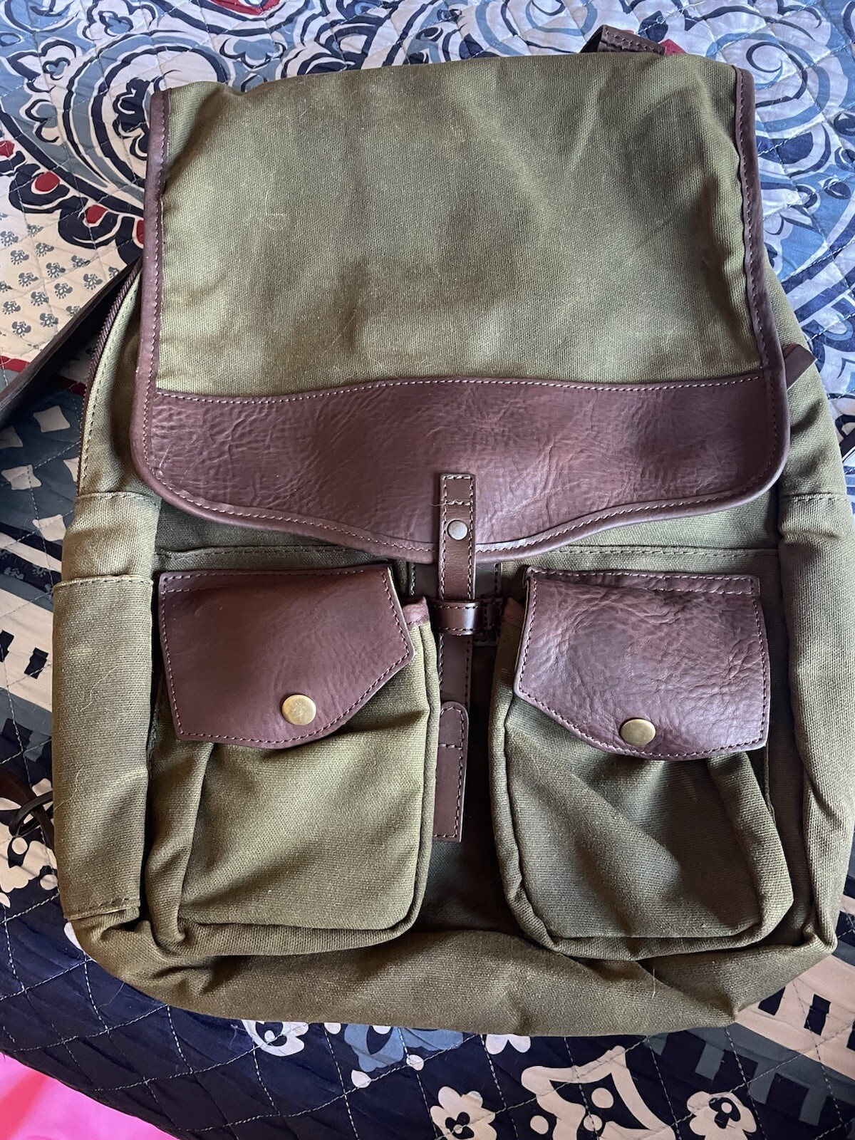 Frye Men’s Logan 34DB724-SLT Backpack Cognac One Size – Dark Brown