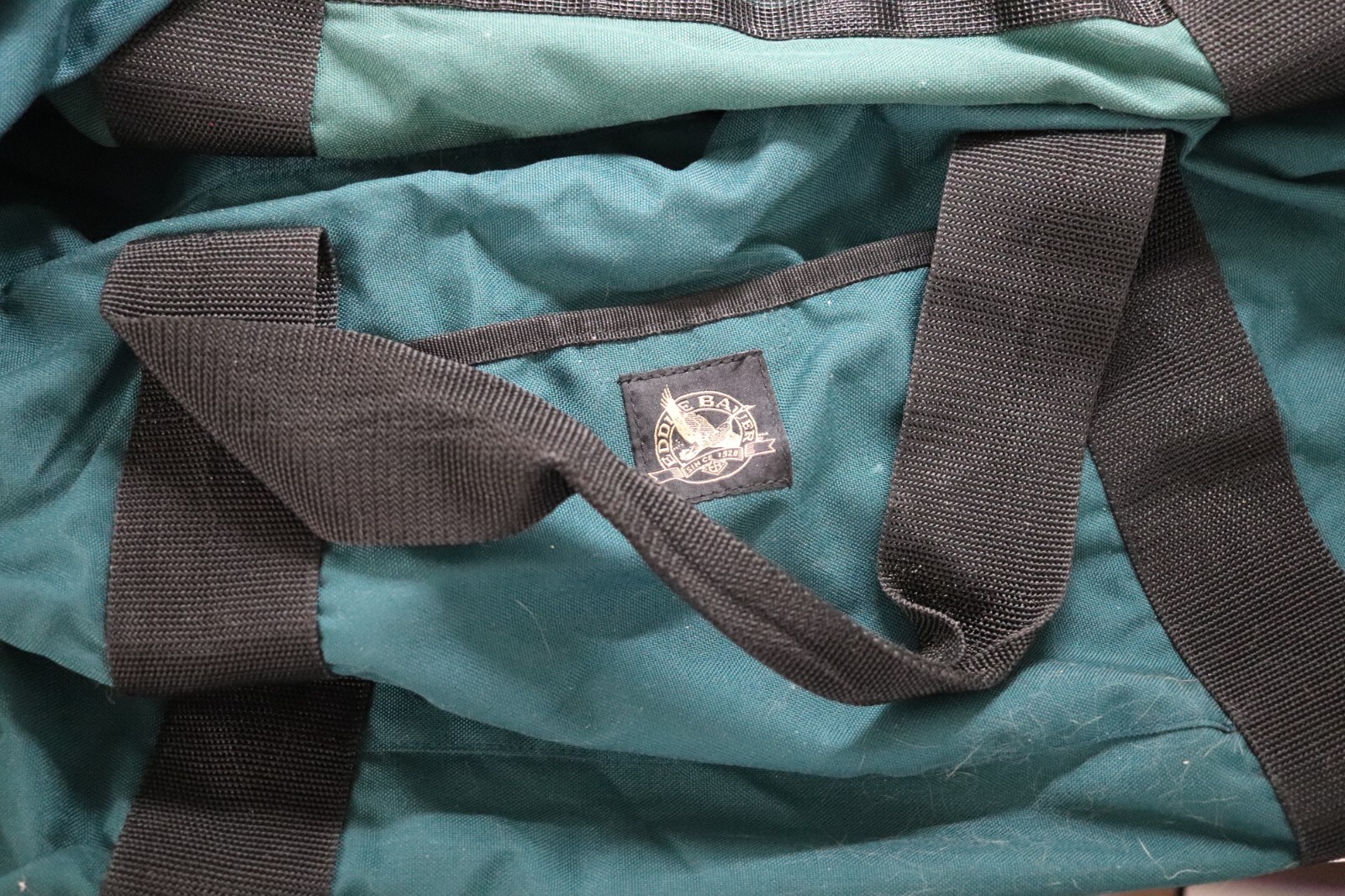 Vintage 1990’s Eddie Bauer Weekender Duffle Travel Bag Canvas Large 35” Made USA