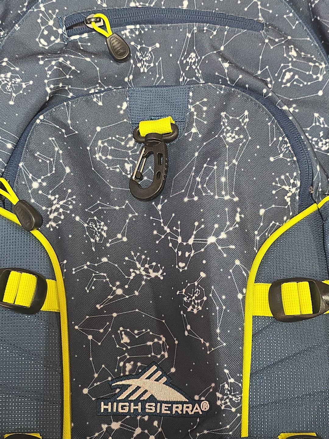 High Sierra Blue Yellow Backpack School Travel Bag Bookbag