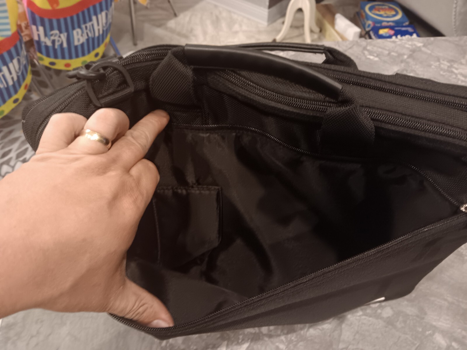 Aramis Laptop Briefcase Canvas Bag Multi Pocket 16″ Wide- Brand New
