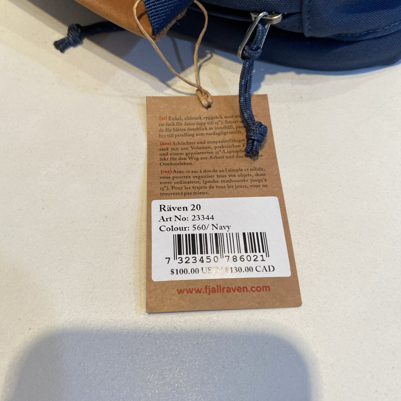 Fjallraven Raven 20L Backpack Blue