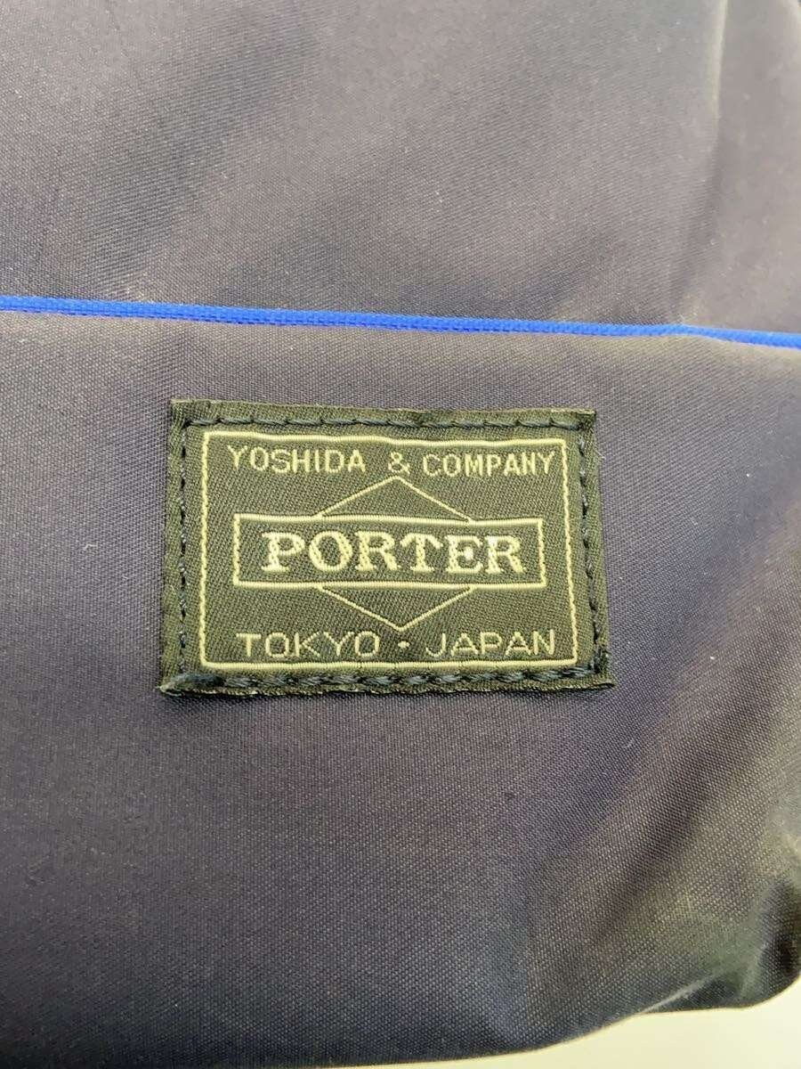 Authentic PORTER Navy Shoulder Bag, 12cm Depth, 22cm Height, 26cm Width