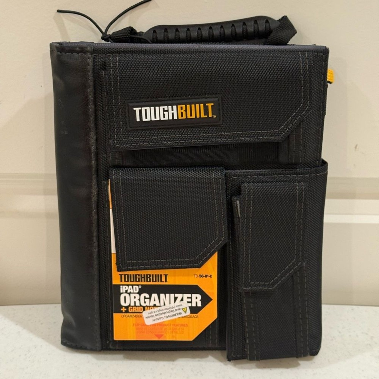 NEW ToughBuilt Black iPad Organizer + Grid Notebook ~ Model # TB -56-IP-C