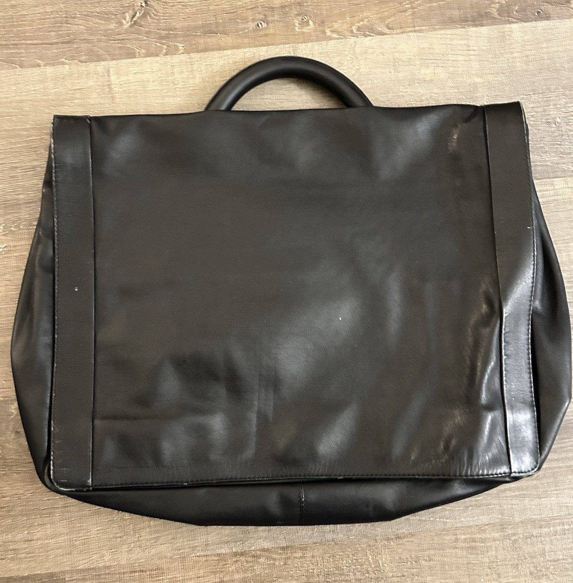 Kenneth Cole Men’s Black Briefcase/Document Case Zip Snap Pockets Business