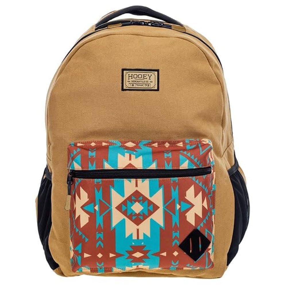 Durable Tan Red Backpack with Fleece Lined Pocket Padded Straps Rain Cover 25L