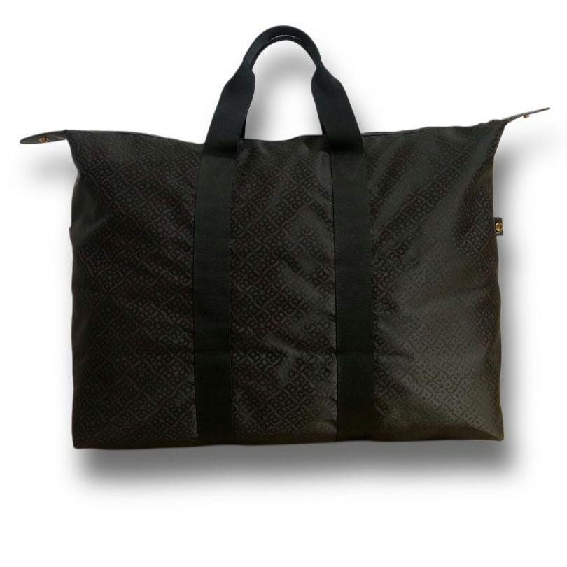 BALLY Large Capacity Antique Nylon Boston Bag Handbag Luxury 43x58x24cm
