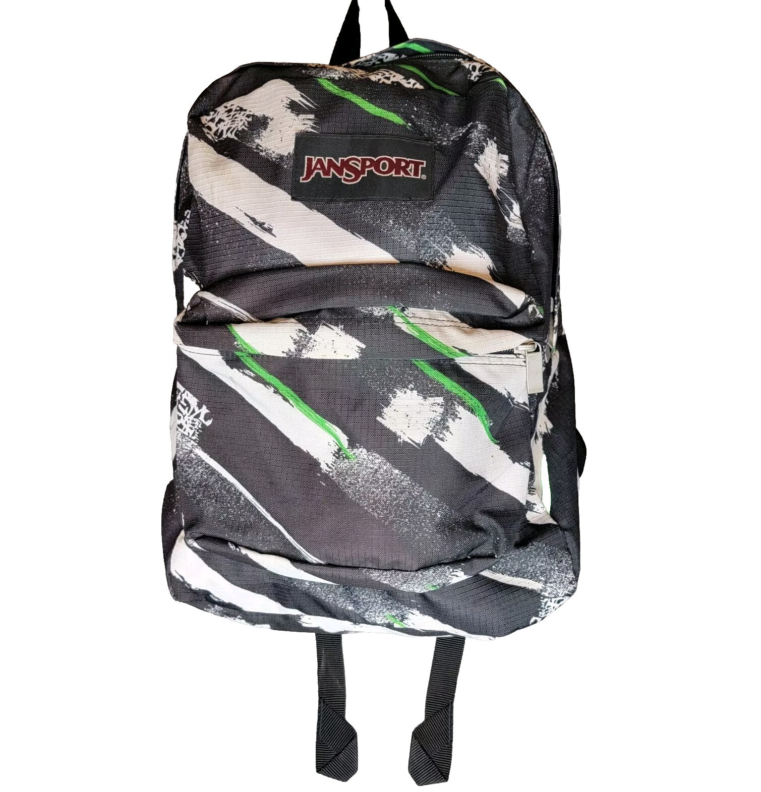 Jansport Backpack Zebra Stripe Animal Print White/Black Student School Travel