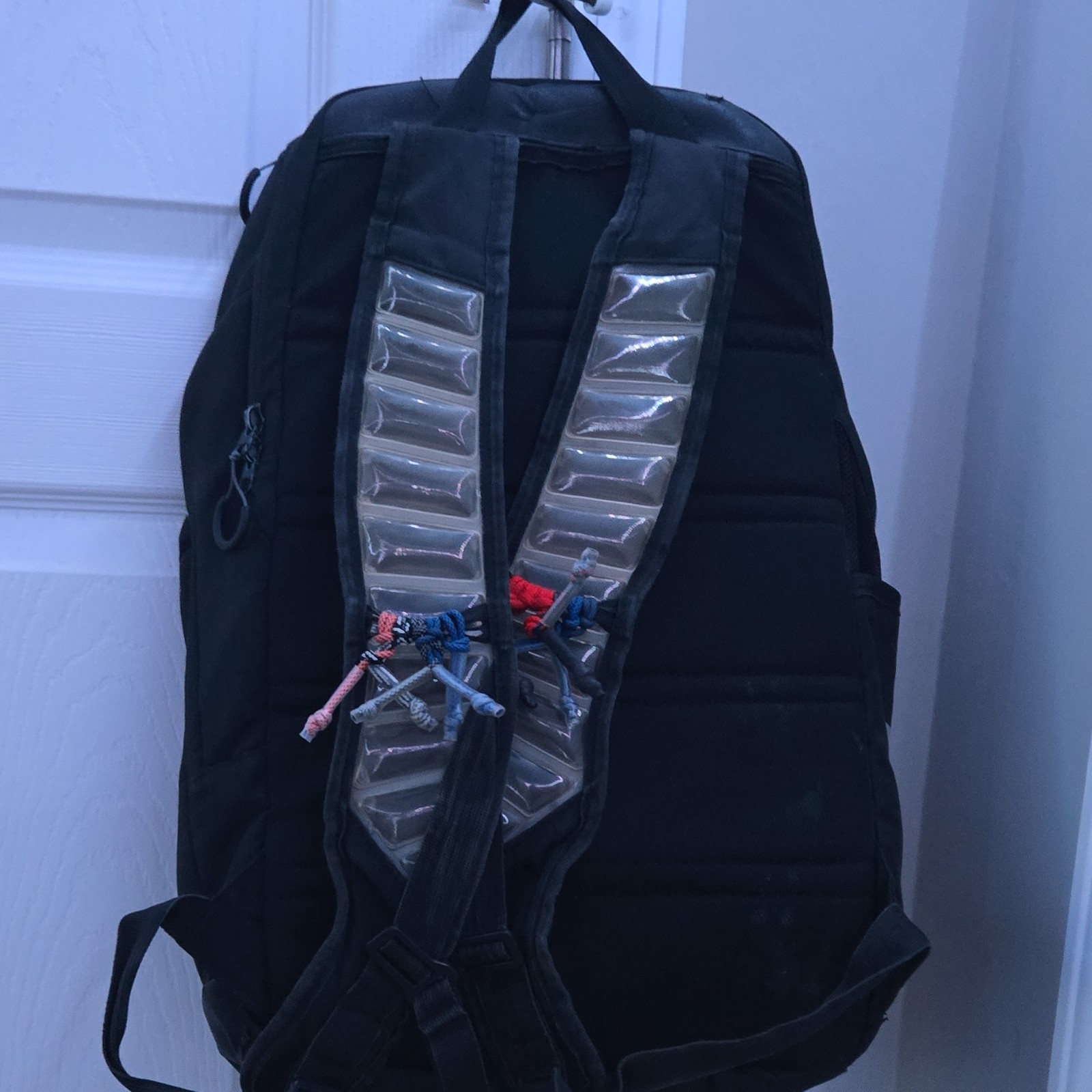 Nike Elite Zebra Print Backpack Black/White Large Zip Adjustable Strap Pockets