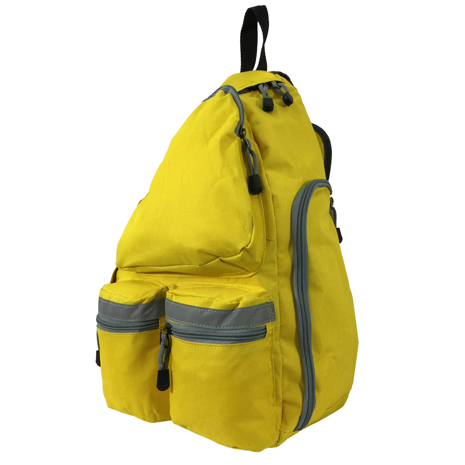 19″ Large Sling Backpack in Bright Colors, Daypack w/Reflective Safety Strip