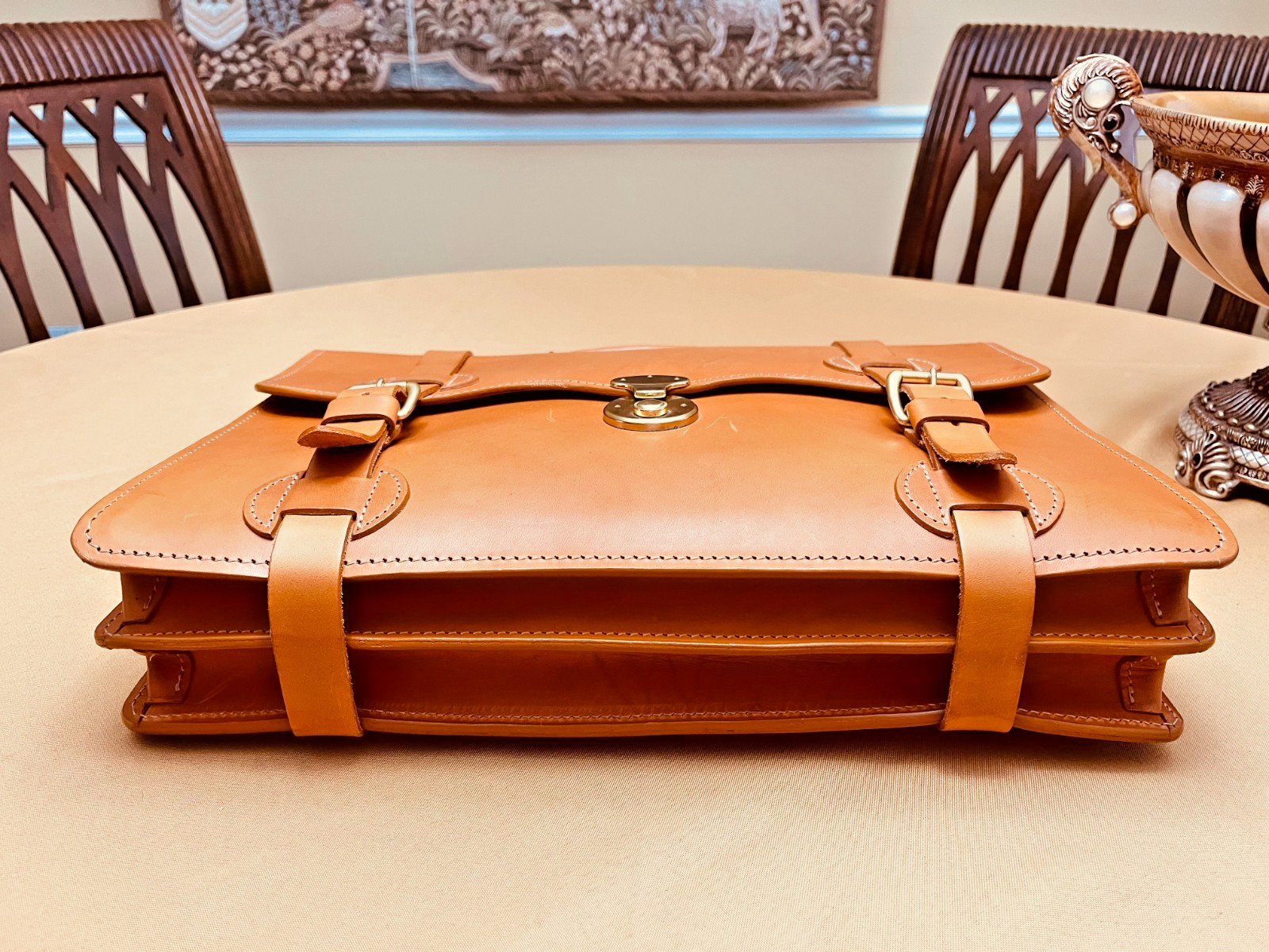 STEPHEN BROOKS English Tan Bridle Leather Briefcase / Portfolio / Satchel – USA