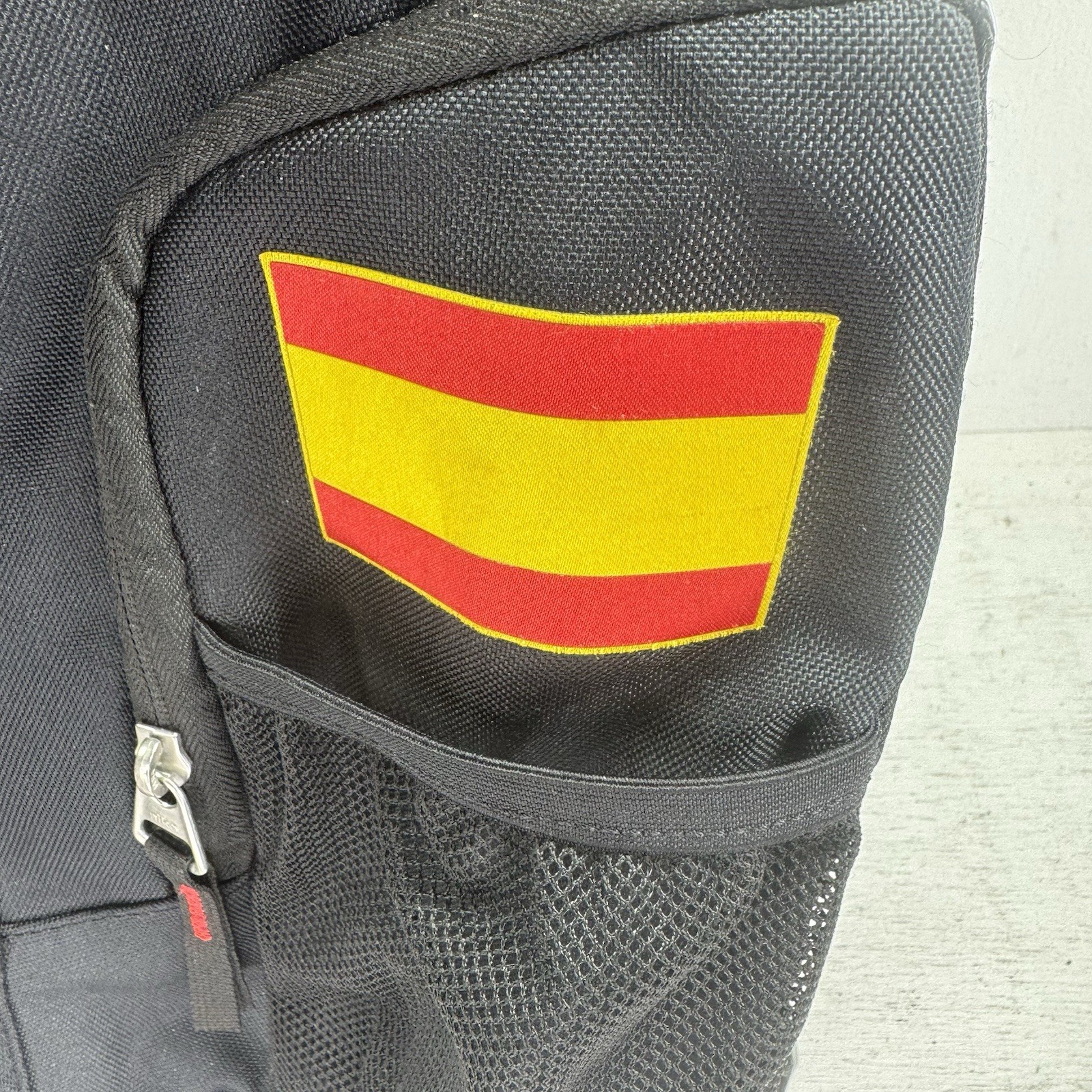Nike Hoops Elite Max Air Tri-Zip Backpack Black With Spain Colors And Flag
