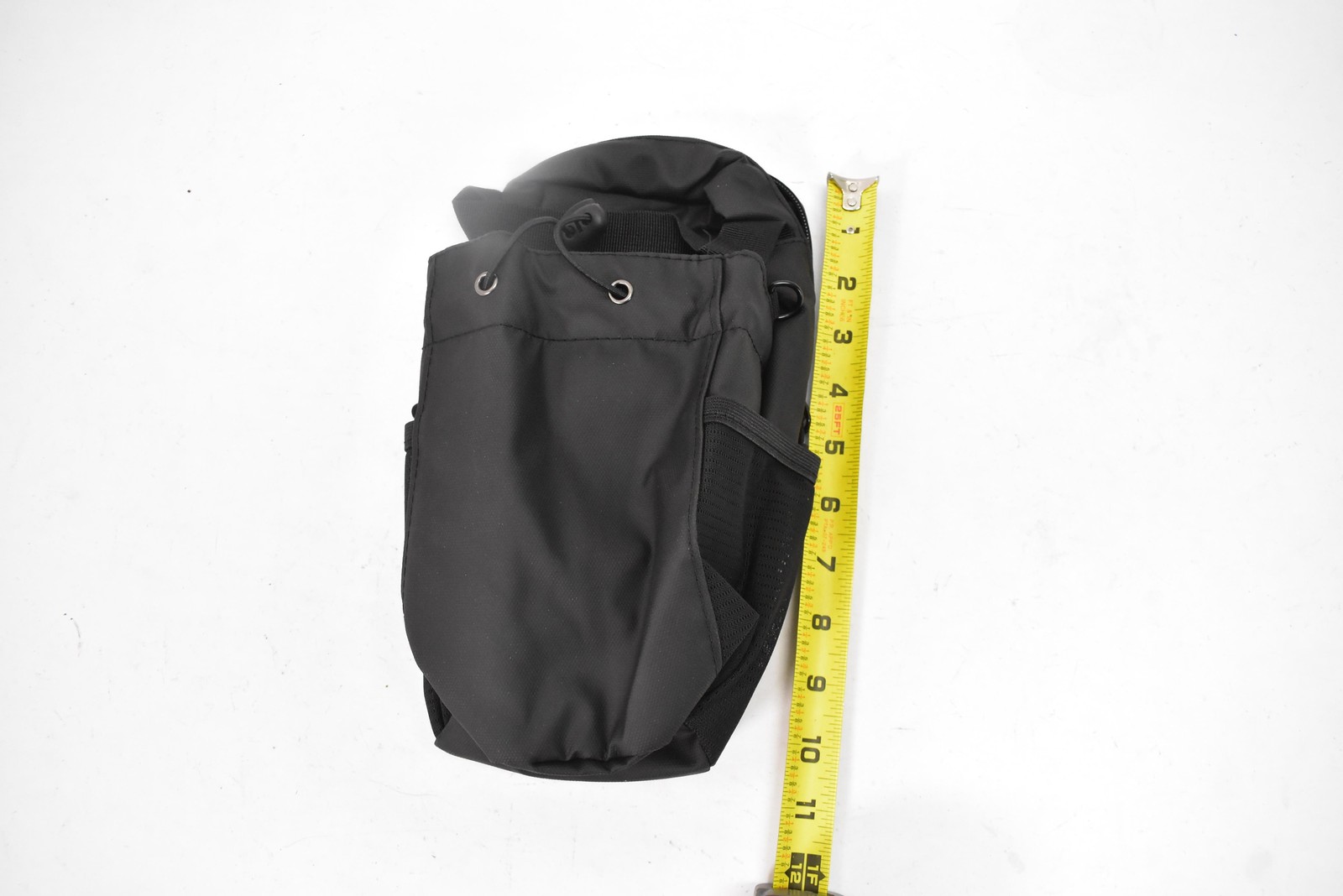 Black Hanging Organizer Storage Bag Drawstring Bottle Pocket Gear 10″ Utility