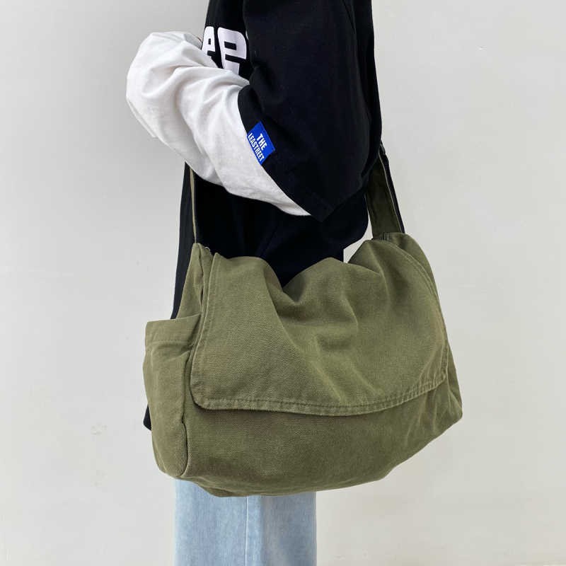 Messenger Bag Outdoor Canvas Satchel Crossbody Shoulder Bag Daypack Bookbag
