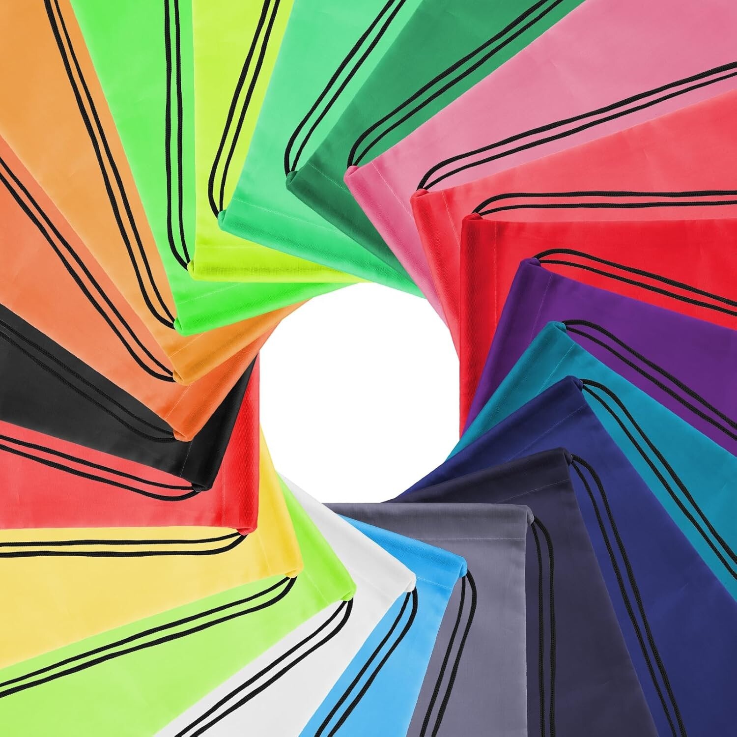 Vibrant 120-Piece Drawstring Bags – Versatile Nylon Cinch Sacks for Any Occasion