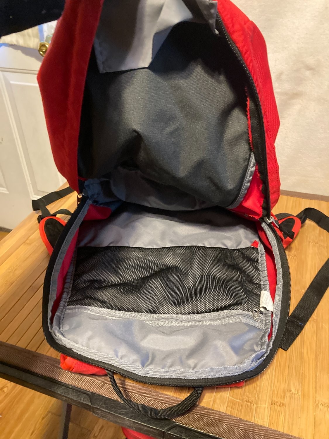 Nike Shield Soccer Backpack Large Red Black Polyester Athletic Training Bag Used