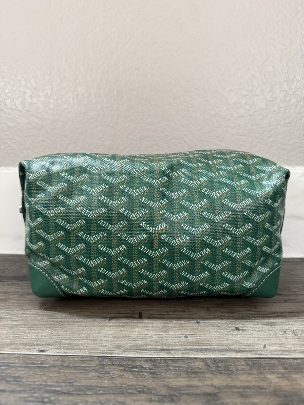 Green Goyard Boeing 25 Unisex Toiletry Bag