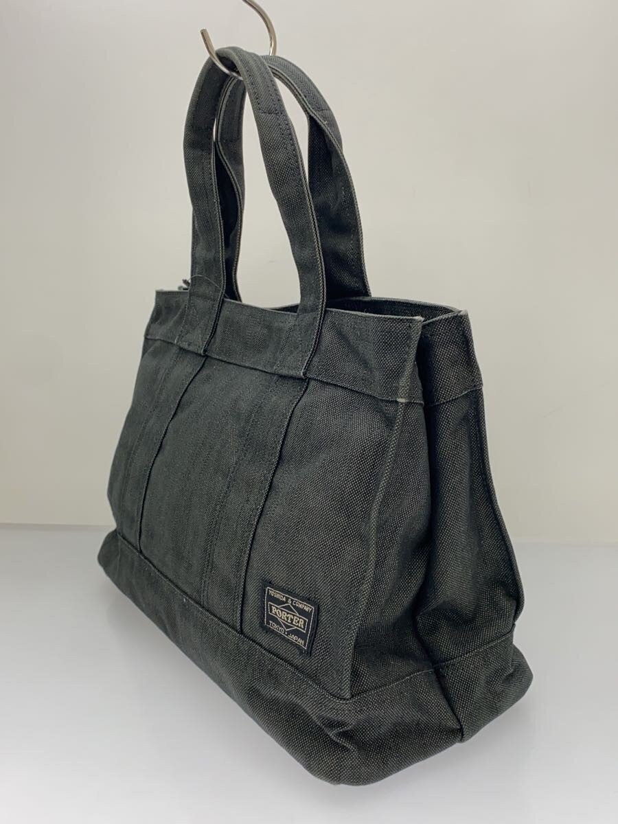 Authentic Porter Cotton Tote Bag Gray Unlined 13cm Depth 22cm Height 32cm Width