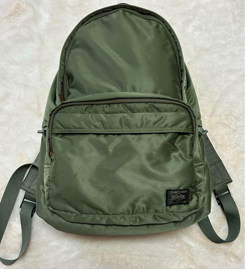 PORTER Yoshida & Co. Tanker Round Daypack Backpack Khaki Sage green Nylon