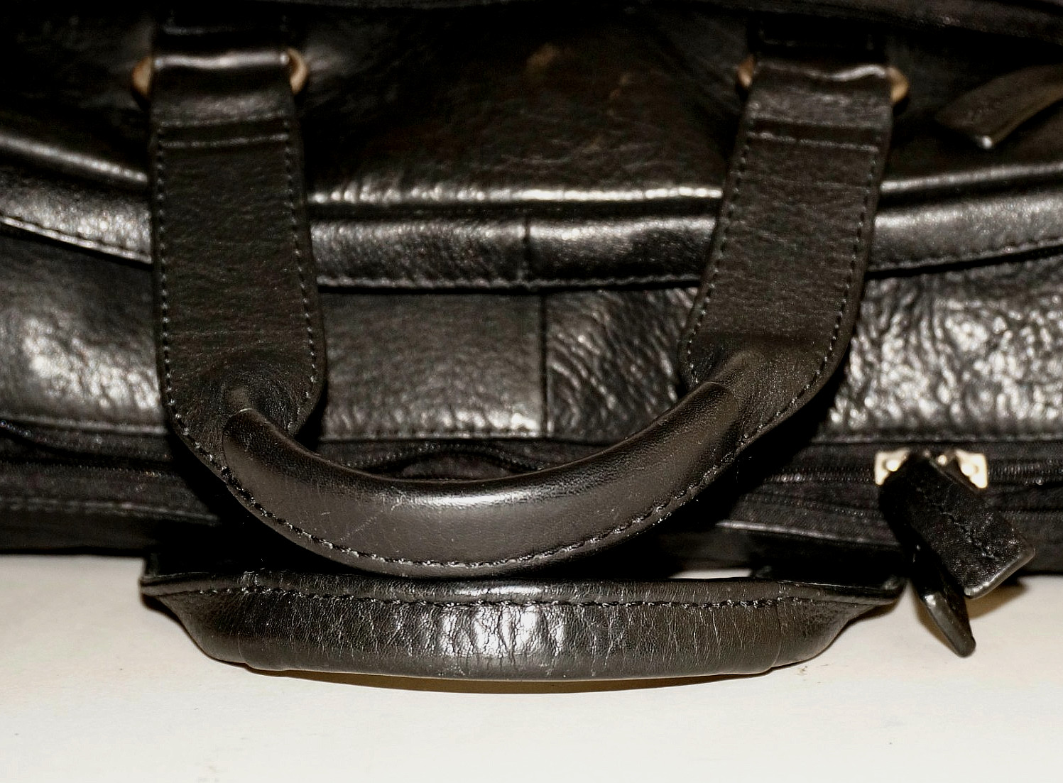 BOSCA Large Black Leather Attache’ Bag 11×15 *NO STRAP