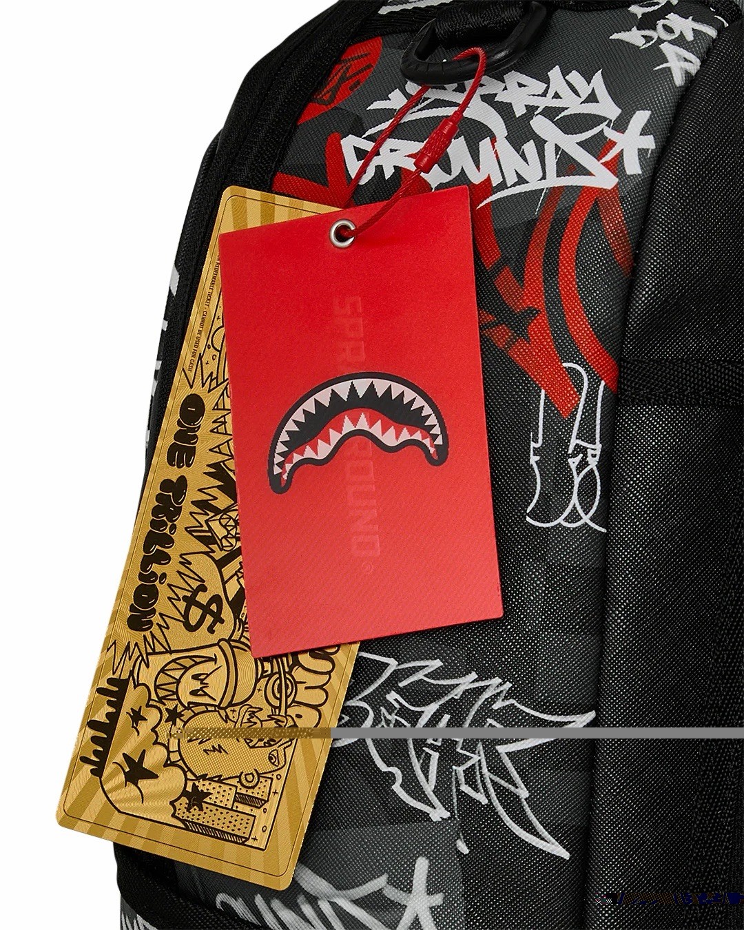 SPRAYGROUND LIMITED EDITION BACKPACK TAGGED UP BLACK RED GRAFFITI BANDIT BRANDED
