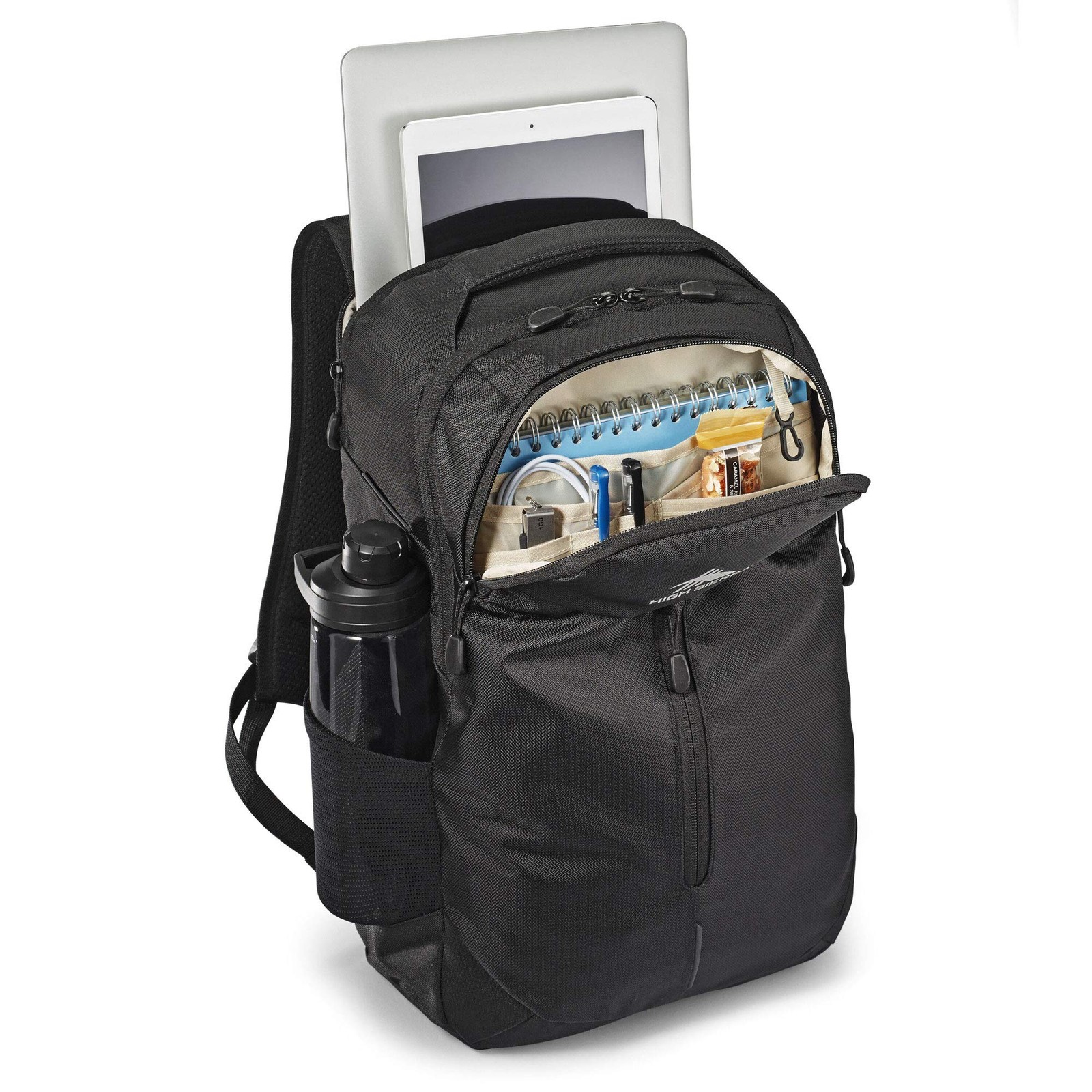 Swerve Backpack with Laptop Pocket + Sleeve, Fits most 17” Laptops, 27L, Black