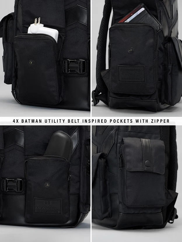Batman Stealth Black Backpack Utility Gear Bag Limited Edition Travel/Laptop Bag
