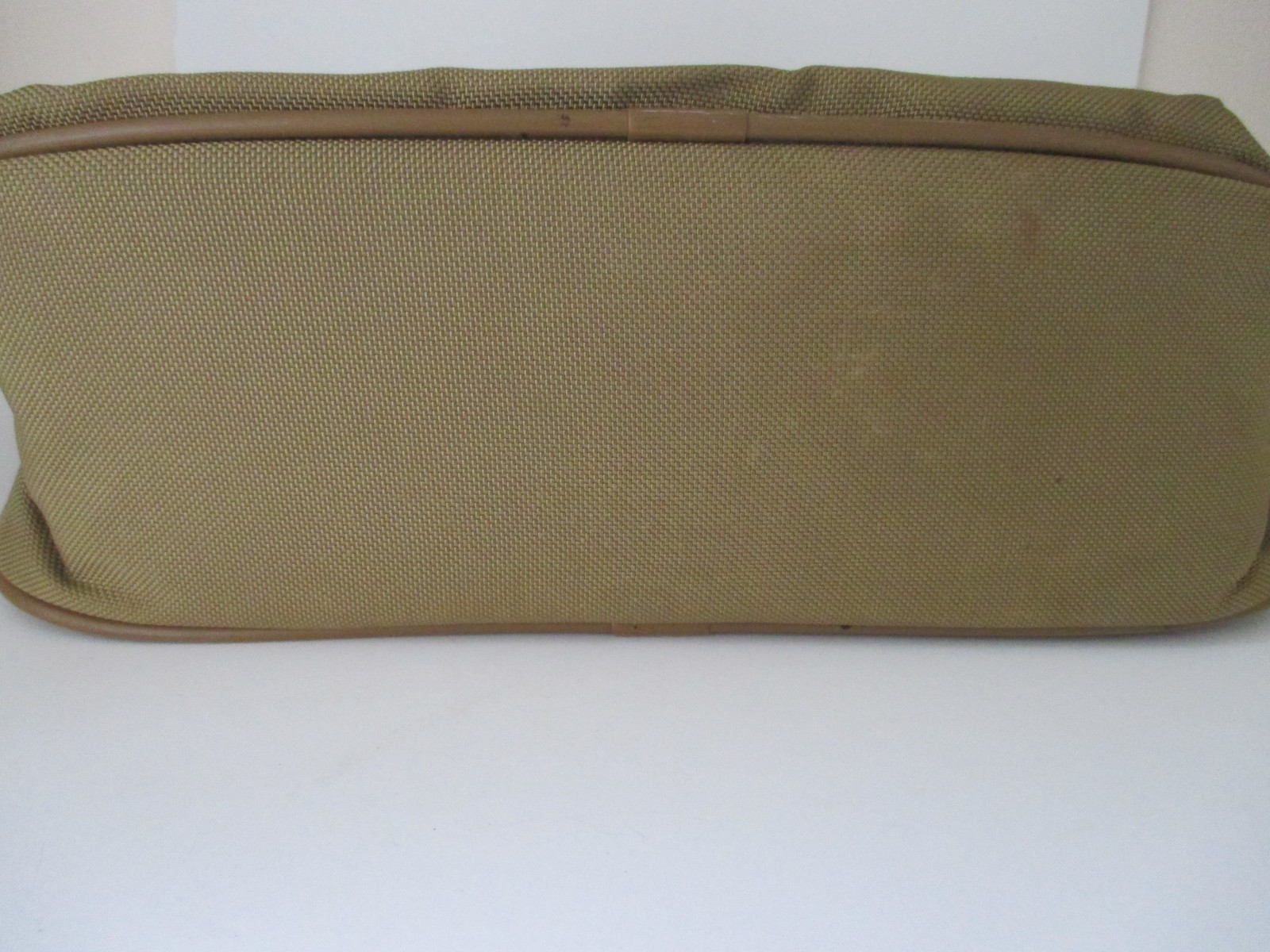 Hartmann Messenger Bag Green Nylon Canvas & Tan Leather Double Handles