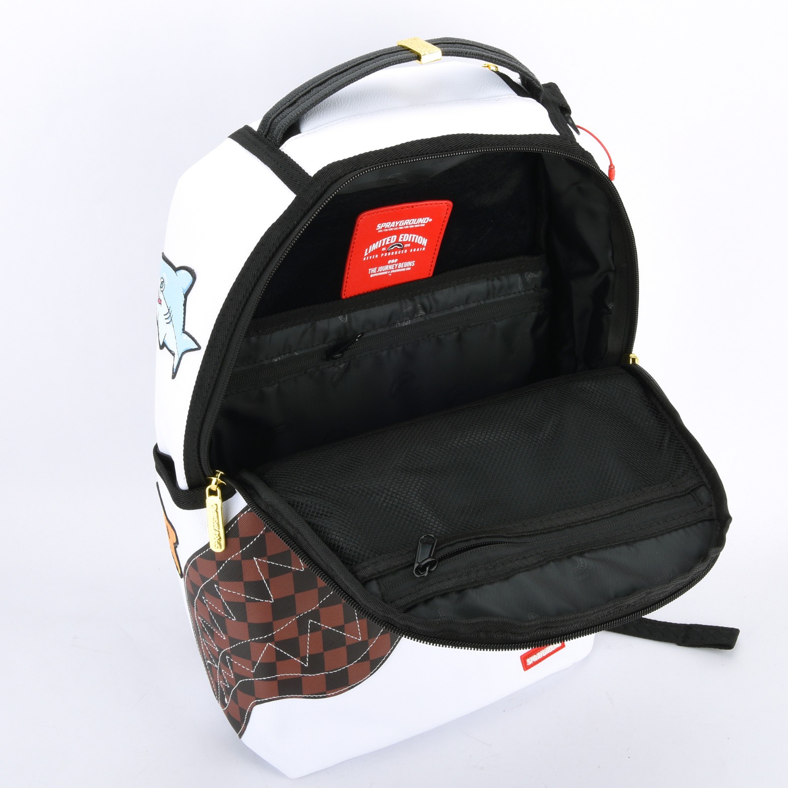 Sprayground Shark Let’s Make Some Noise Sharks Leather Backpack Unisex