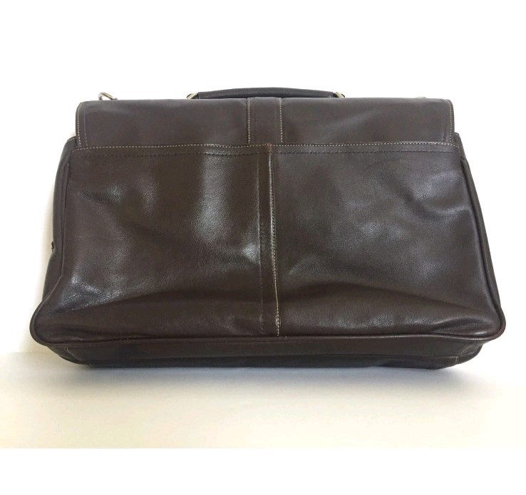 Coach Brown Men’s Briefcase/Document Case Buckle Zip Adjustable Shoulder Strap