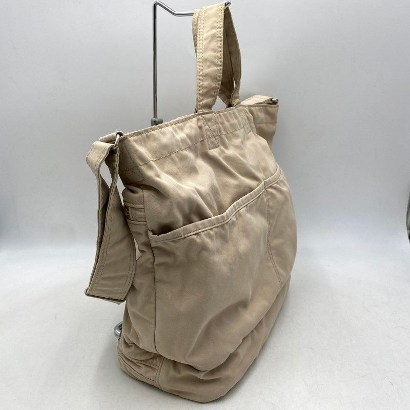 Authentic Porter Favor Shoulder Tote Bag Beige 34cm x 31cm Damaged Used Luggage