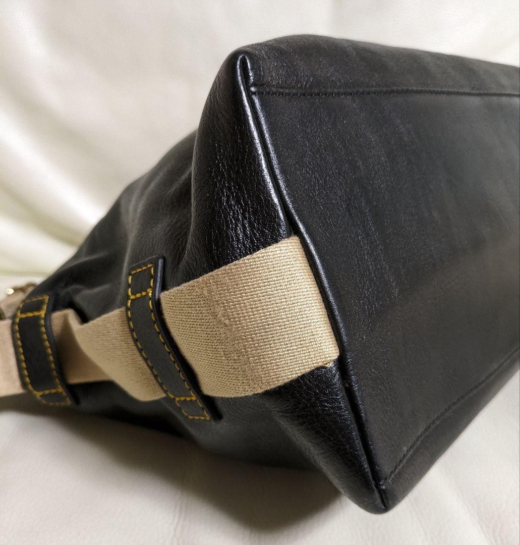 Dooney & Bourke Black Leather 2-Way Tote Shoulder Bag 17x12x6 Inches