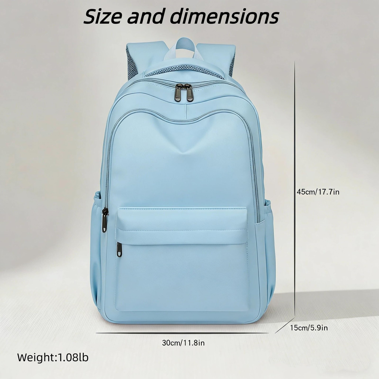 Cute College Backpack School Aesthetic Backpack Teen Girls Laptop Bookbag Blue