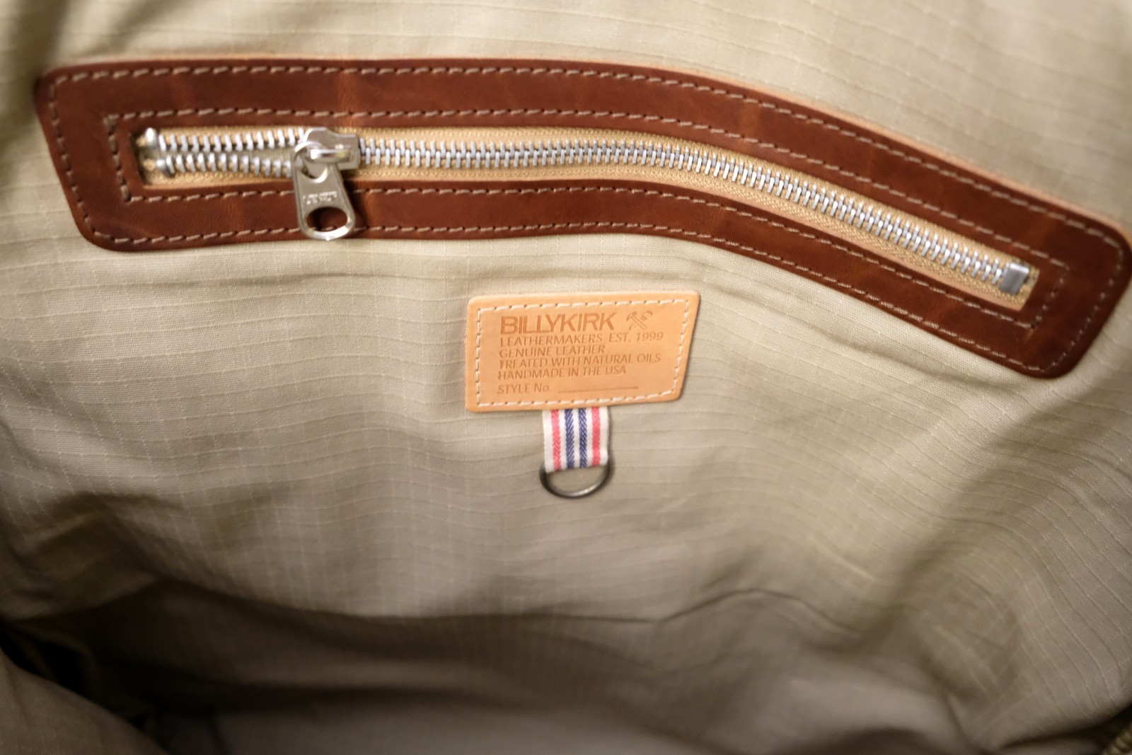 Billykirk Leather and Canvas Slim Padded Tote